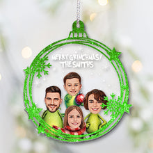 Load image into Gallery viewer, Personalized Merry Grinchmas One-sided Ornament Custom Family Gift
