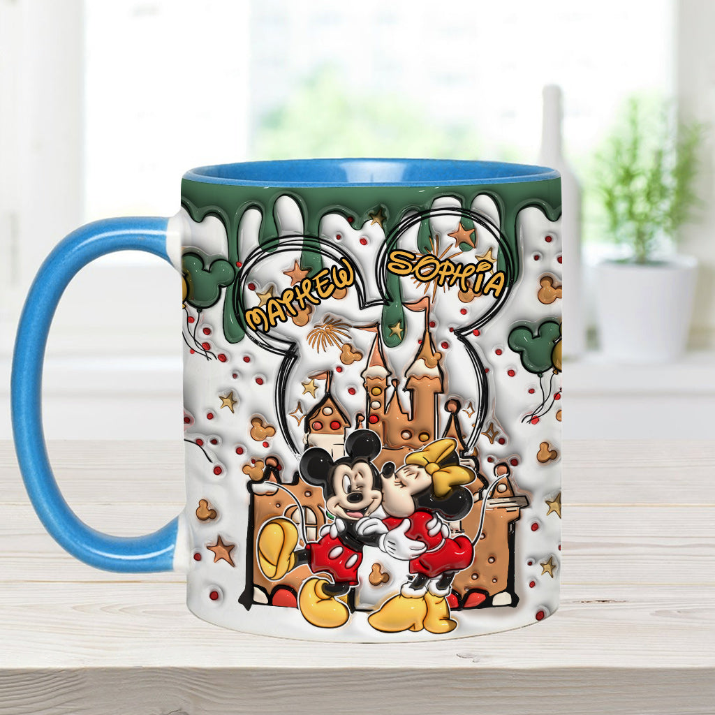 Personalized Accent Mug with Two-Tone Design for Couples