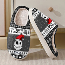Load image into Gallery viewer, Personalized Nightmare Before Christmas Slippers with Custom Name

