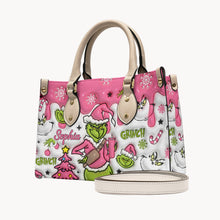 Load image into Gallery viewer, Personalized Leather Handbag with Grinch Design for Women - Custom Name Gift
