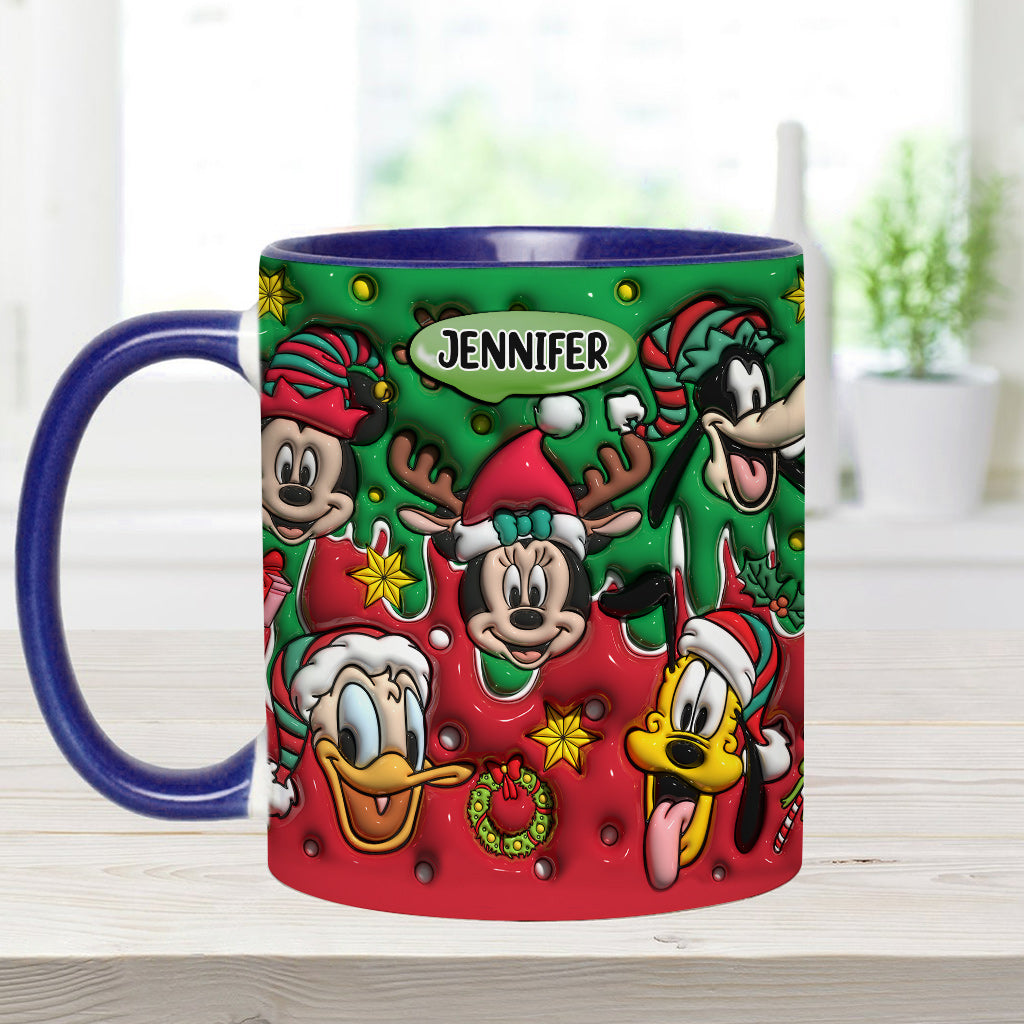 Personalized Christmas Mouse Accent Mug Custom Name Gift