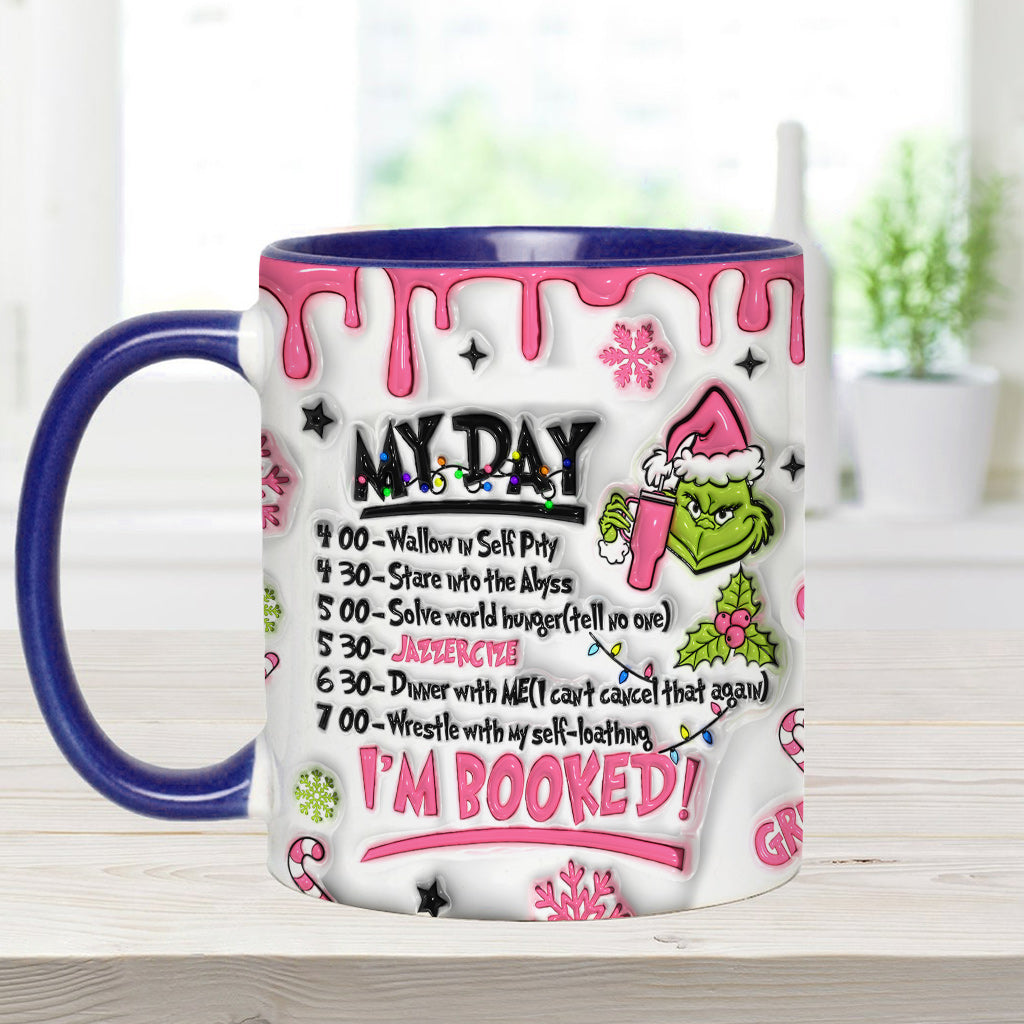 Personalized Christmas Accent Mug with Grinch Design for Hot Cocoa