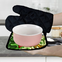Load image into Gallery viewer, Personalized Grinch Christmas Oven Mitts &amp; Pot Holder Set Gift for Family
