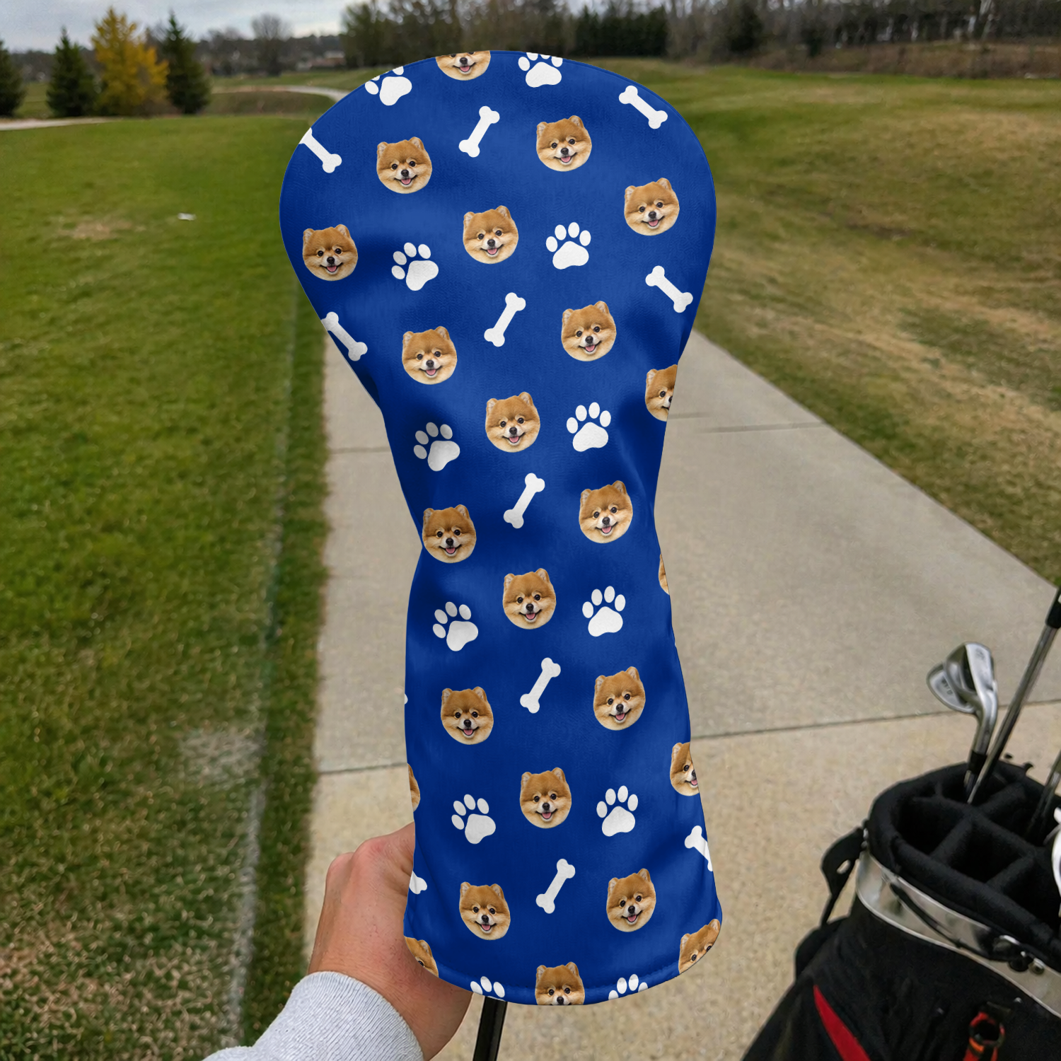 Personalized Dog Cat Photo Golf Head Cover Unique Gift for Dad