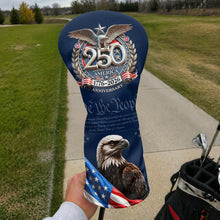 Load image into Gallery viewer, Personalized Golf Head Cover 250th Anniversary Golf Gift
