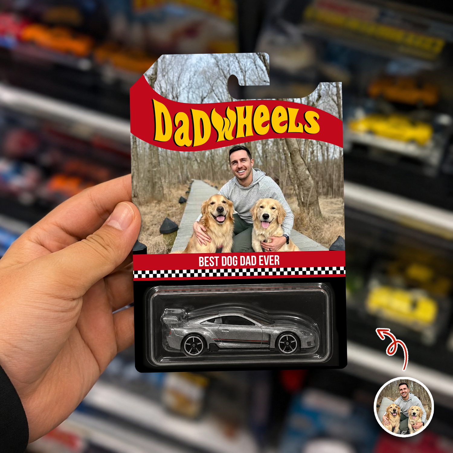 Personalized Photo Hot Wheels Dog Dad Gift Custom Design