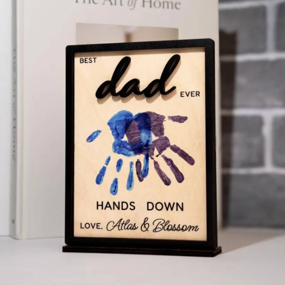 Personalized 2-Layered Wooden Plaque Gift for Dad - Father's Day