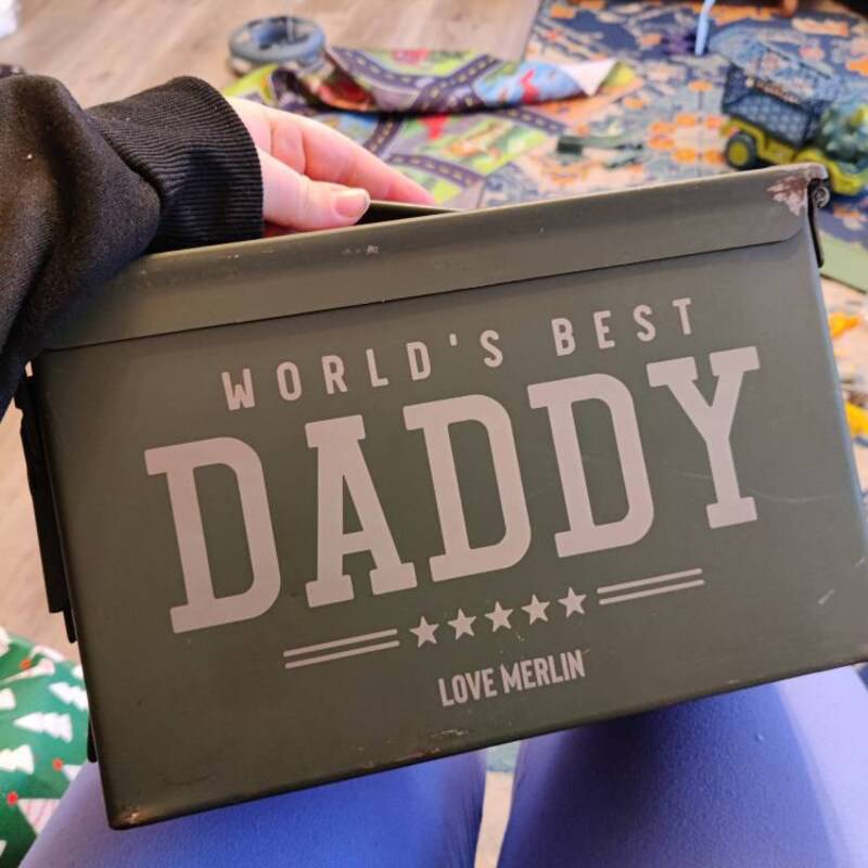 Personalized Military-Style Ammo Box Gift for Dad's Day
