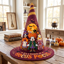 Load image into Gallery viewer, Personalized Quilted Witch Hat Custom Name Halloween Gift
