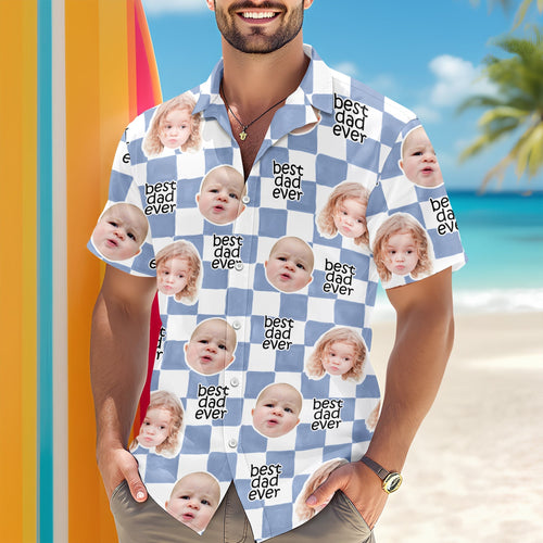 Personalized Retro Hawaii Shirt Best Dad Ever Gift for Father's Day