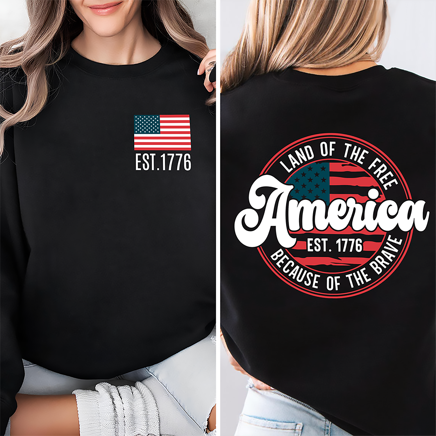 Personalized America Est 1776 T-Shirt Gift for Dad | Independence Day