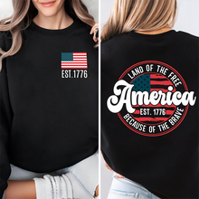 Load image into Gallery viewer, Personalized America Est 1776 T-Shirt Gift for Dad | Independence Day
