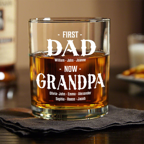 Personalized Whiskey Glass Gift for Dad and Grandpa - Father’s Day