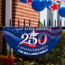 Load image into Gallery viewer, Custom Name Patriotic Fan Flag 250th Anniversary Gift for Family
