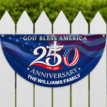 Load image into Gallery viewer, Custom Name Patriotic Fan Flag 250th Anniversary Gift for Family
