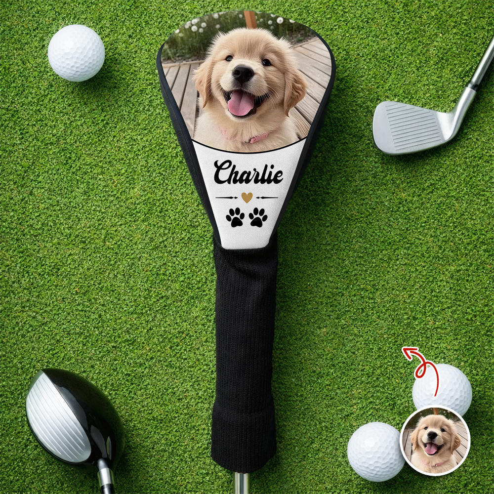Personalized Photo Golf Club Head Cover Custom Gift for Dad