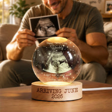 Load image into Gallery viewer, Personalized Crystal Ball LED Night Light Photo Gift for Dad
