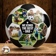 Load image into Gallery viewer, Personalized Soccer Ball Custom Photo Gift for Dad Soccer Lovers

