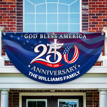Load image into Gallery viewer, Custom Name Patriotic Fan Flag 250th Anniversary Gift for Family
