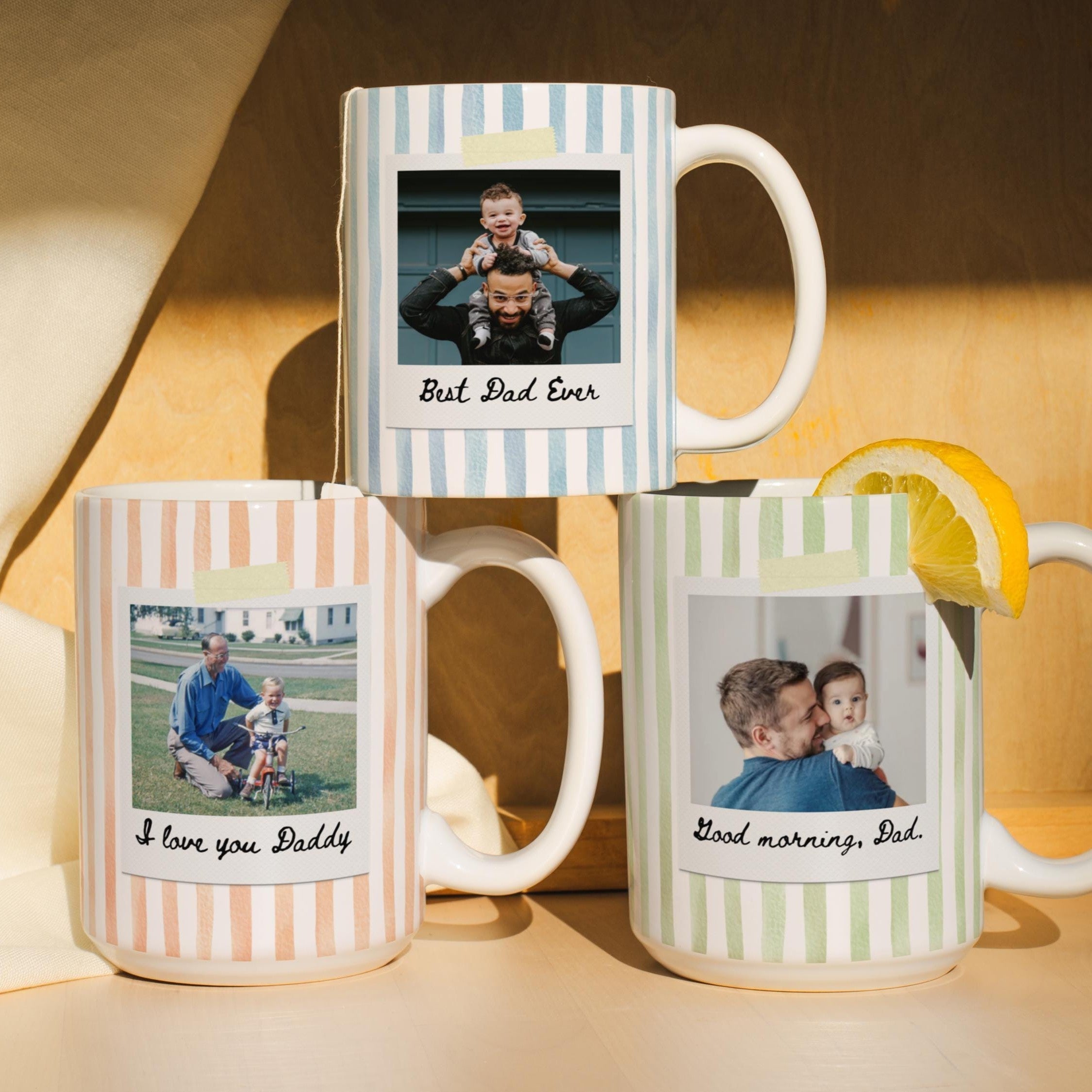 Custom Photo Mug for Dad & Son Personalized Gift Idea