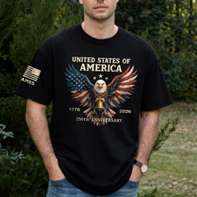 Load image into Gallery viewer, Personalized 250th Anniversary Eagle T-Shirt USA Gift
