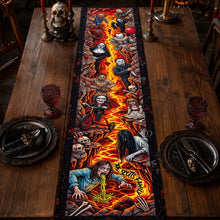 Load image into Gallery viewer, Personalized Halloween Quilt Table Runner Creepy Decor for Spooky Parties
