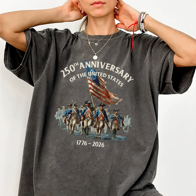 250th Anniversary T-Shirt American Flag Gift for Him/Her
