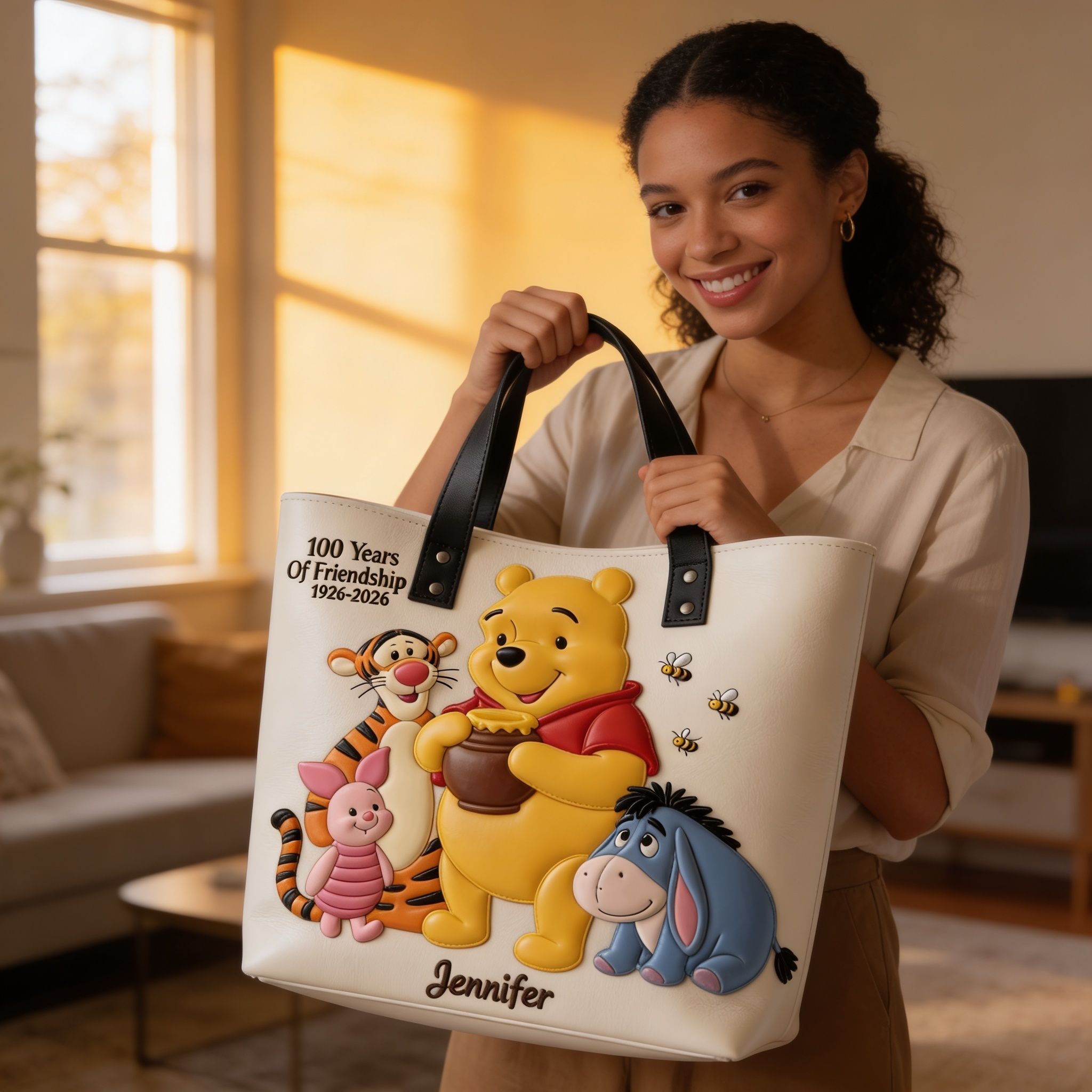 Personalized Honey Bear Tote Bag Gift for Movie Fans