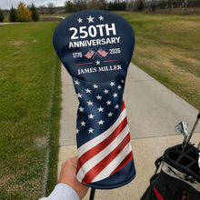 Load image into Gallery viewer, Personalized 250th Anniversary Golf Head Cover Custom Name Gift
