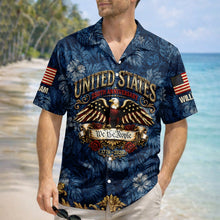 Load image into Gallery viewer, Custom Name Hawaiian Shirt Patriotic Eagle USA 250th Gift
