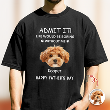 Load image into Gallery viewer, Personalized Dog Dad Comfort Shirt Custom Photo Gift

