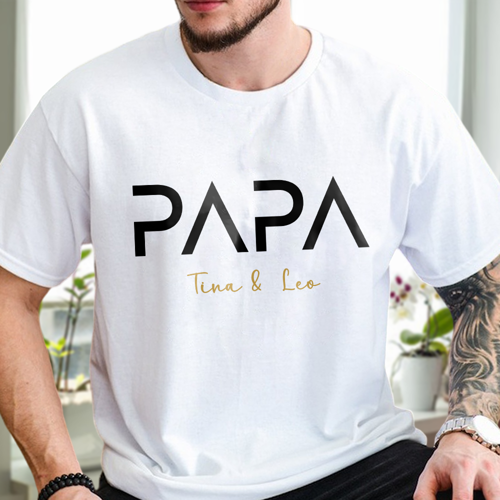 Personalized Bright Shirt Custom Name Gift for Papa Dad