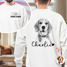 Load image into Gallery viewer, Personalized Dog Dad T-Shirt Custom Photo Gift for Dog Lovers
