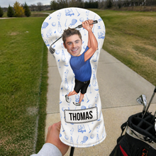 Load image into Gallery viewer, Personalized Funny Golfer Photo Golf Head Cover Unique Gift for Dad
