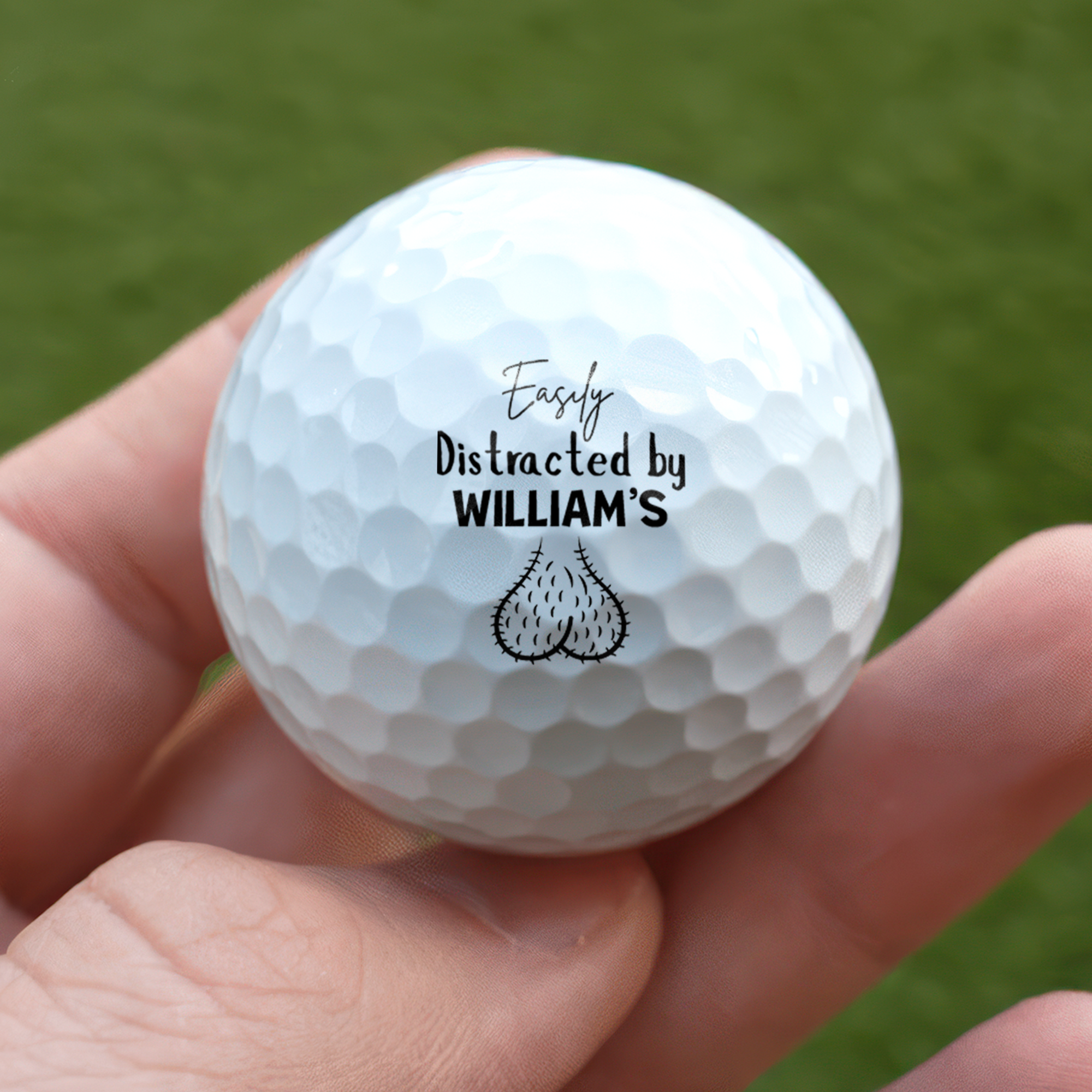 Personalized Golf Ball Easily Distracted By Golf Humor Gift for Dad