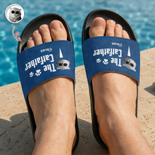 Load image into Gallery viewer, Custom Photo Slide Sandals Funny Gift for Cat Dad

