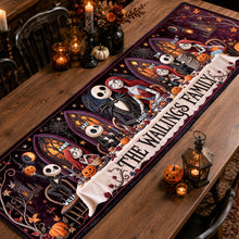 Load image into Gallery viewer, Personalized Spooky Family Quilt Table Runner Unique Fall Decor
