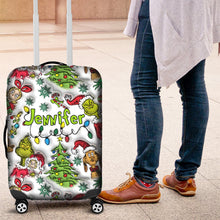 Load image into Gallery viewer, Personalized Christmas Luggage Cover Custom Name Gift Idea
