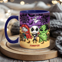 Load image into Gallery viewer, Personalized Nightmare Accent Mug Custom Name Gift for Halloween
