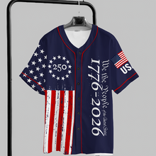 Load image into Gallery viewer, Personalized We The People Baseball Jersey Custom Name 4th of July Gift
