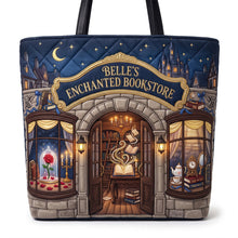 Load image into Gallery viewer, Personalized Quilted Tote Bag Bookstore Design Gift for Book Lovers
