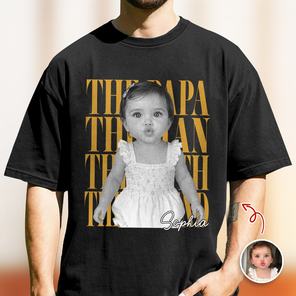 Personalized Photo Comfort Shirt Gift for Dad, Grandpa