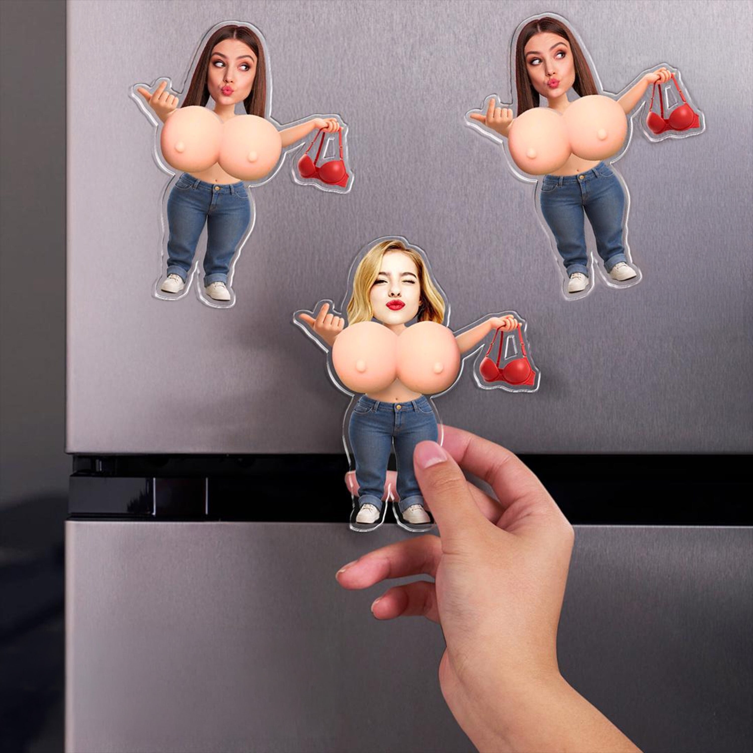 Personalized Photo Squishy Fridge Magnet Gift for Dog Mom/Dad