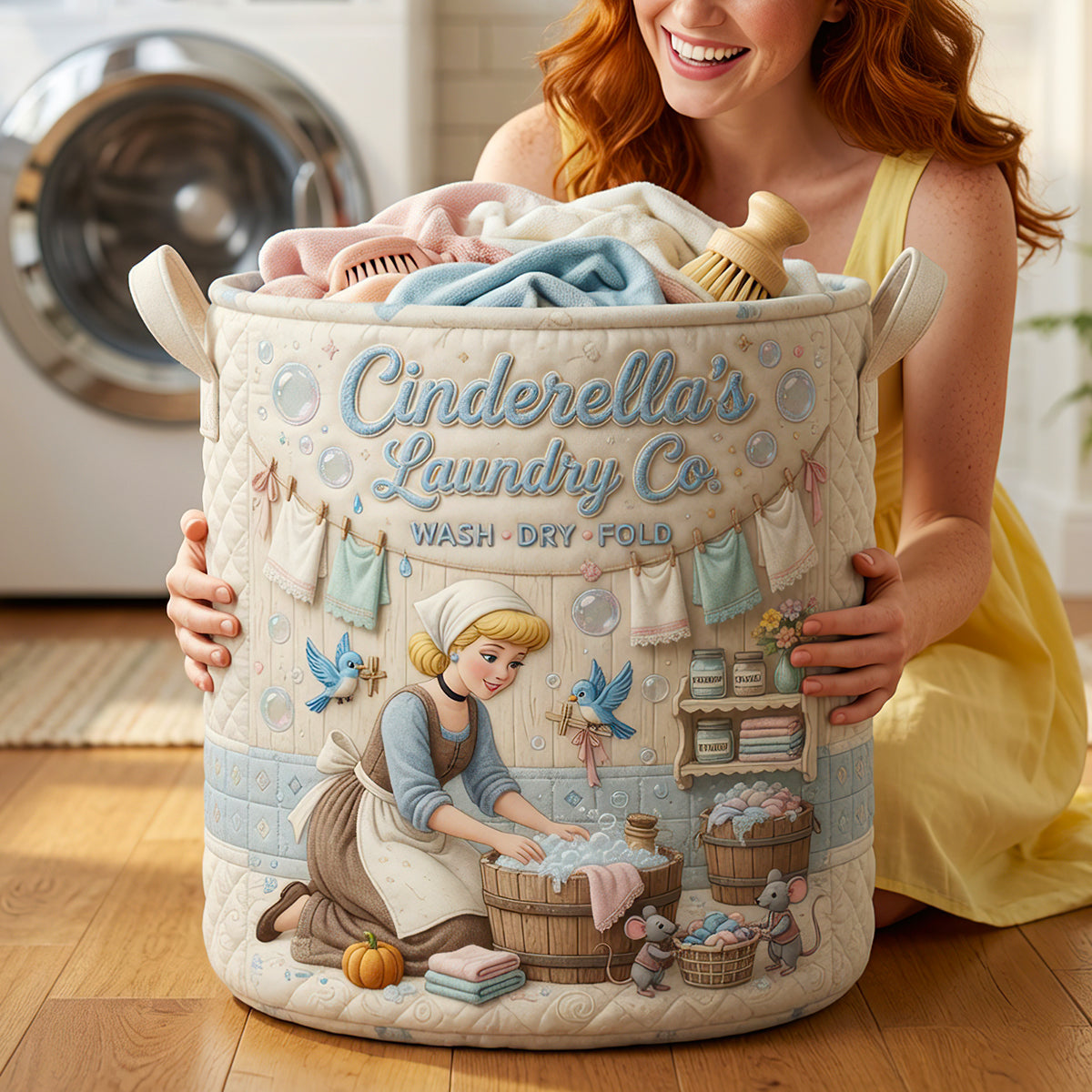 Personalized Quilted Laundry Basket for Kids & Family Gift | Movie Fans