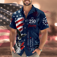 Load image into Gallery viewer, Personalized 4th of July Hawaiian Shirt Custom Name USA Flag Gift
