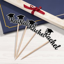 Load image into Gallery viewer, Personalized Graduation Cupcake Topper Custom Name Party Decor
