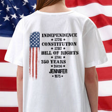 Load image into Gallery viewer, Personalized 250 Years of America Shirt Custom Name Gift for Dad
