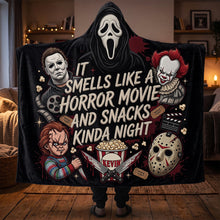 Load image into Gallery viewer, Personalized Hooded Blanket for Horror Lovers - Unique Halloween Gift
