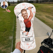 Load image into Gallery viewer, Personalized Funny Golfer Photo Golf Head Cover Unique Gift for Dad
