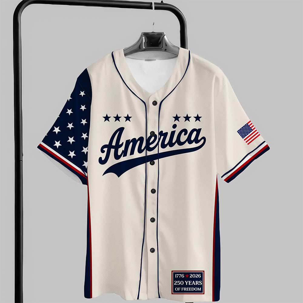 Personalized 250 Years of Freedom Jersey Shirt Gift for Dad